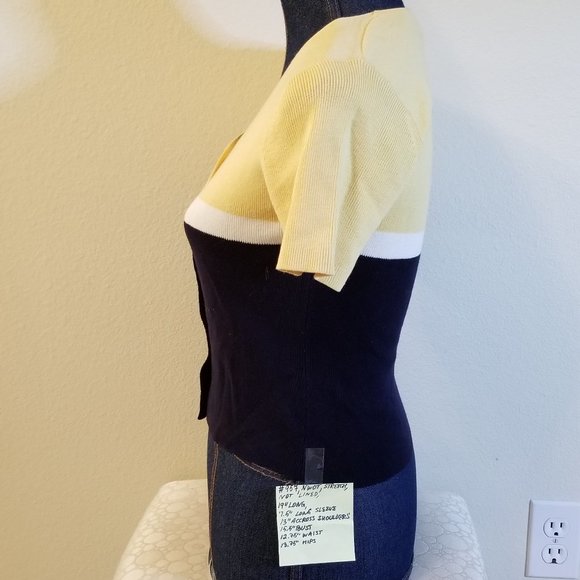 #957 NWOT Takeout NY Cotton Cardigan S MOP buttons - Picture 3 of 9